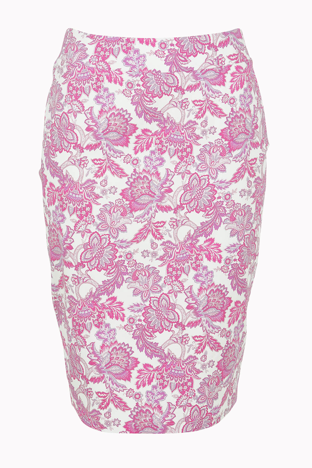Product shot of The Tube Skirt in colour Pinkfleur (Pink), from the front