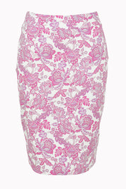 Product shot of The Tube Skirt in colour Pinkfleur (Pink), from the front