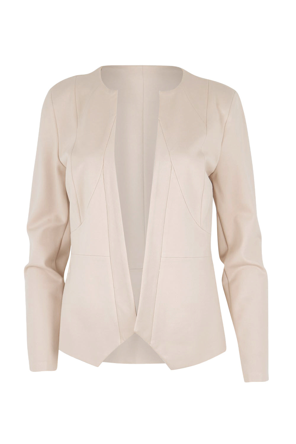 Product shot of the The Ponte Adore Jacket – Sand in colour Sand, from the front