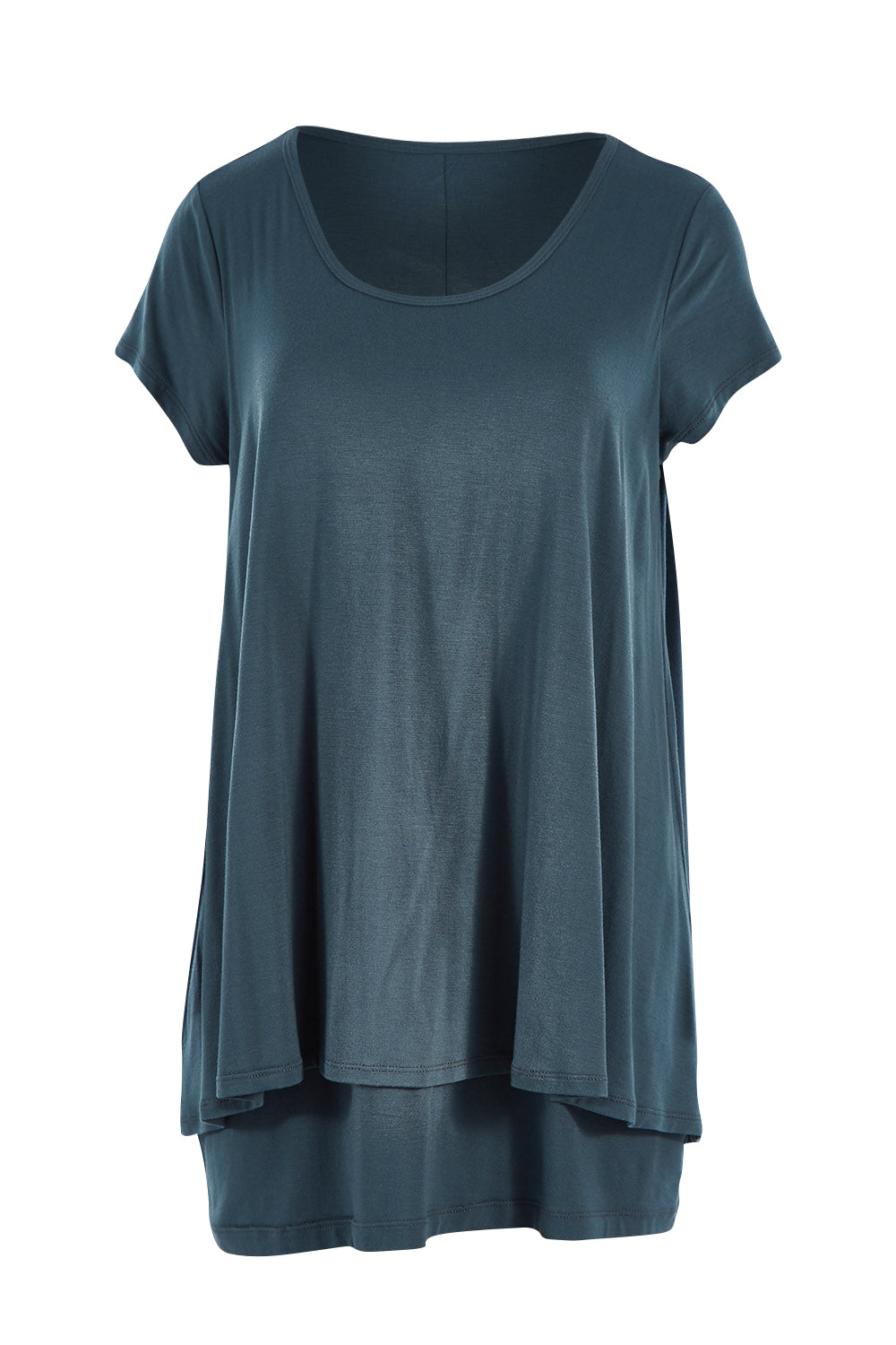 Product shot of the Belle New Cap Sleeve Forgiver Tee in colour Army (Green), from the front