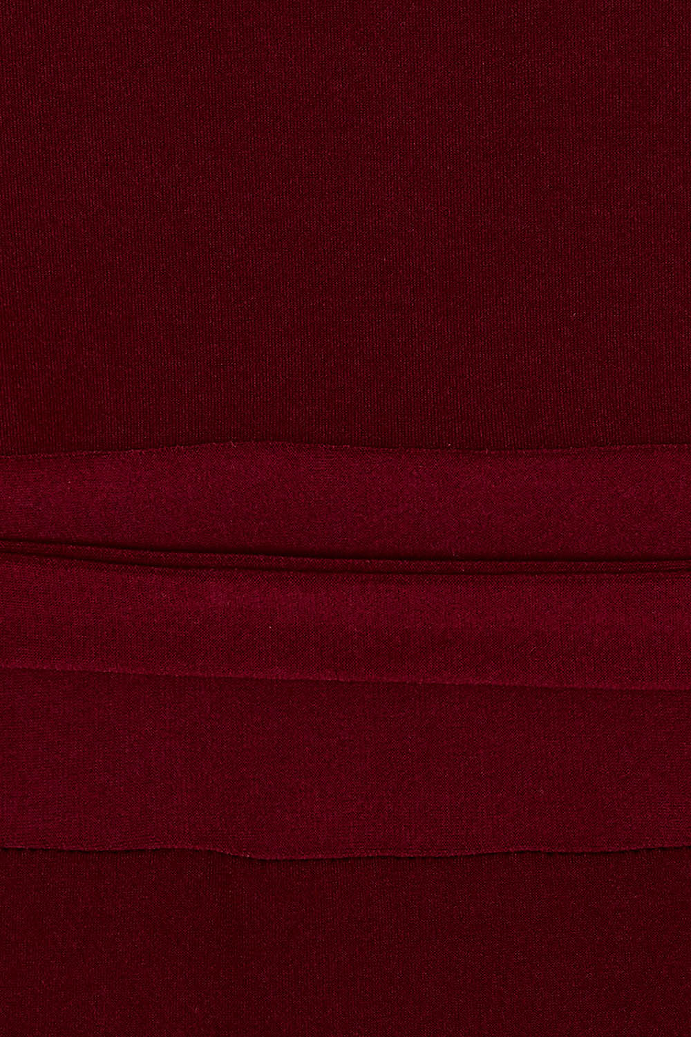 Product shot of the Belle Basic Wrap Dress in colour Shiraz (Purple), detail