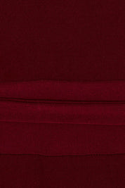 Product shot of the Belle Basic Wrap Dress in colour Shiraz (Purple), detail