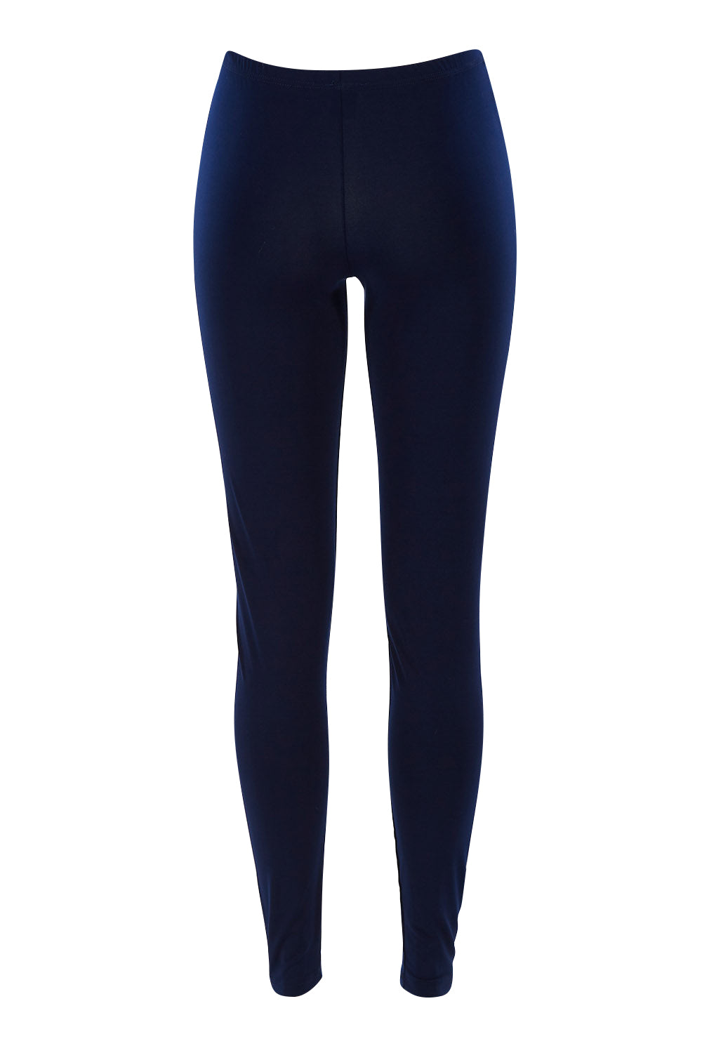 Product shot of the Belle Legging in colour Navy (Blue), from the back