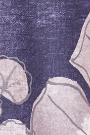 Product shot of the Belle Fern Print Top in colour Fern (Blue), detail