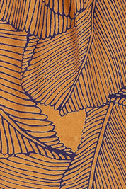 Product shot of the Belle Frill Trim Maxi Dress in colour Monoprint, detail