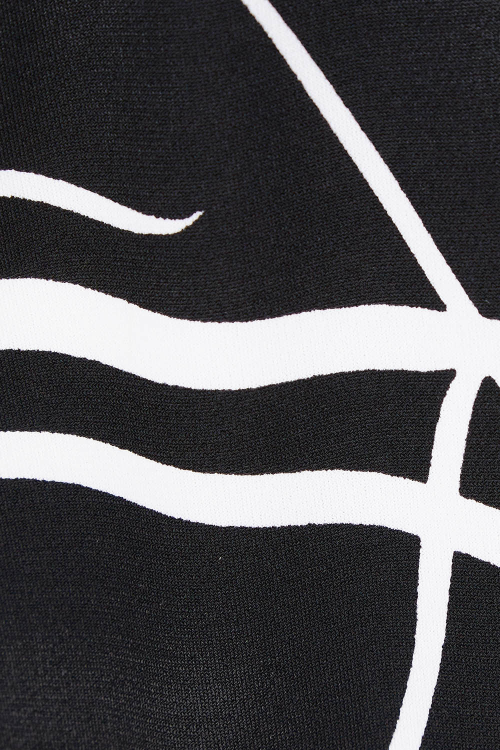 Product shot of the Belle X Over Full Skirt Dress in colour Blackwhite (Black), detail