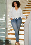 Belle Boot Leg Jean - Mediumblue
