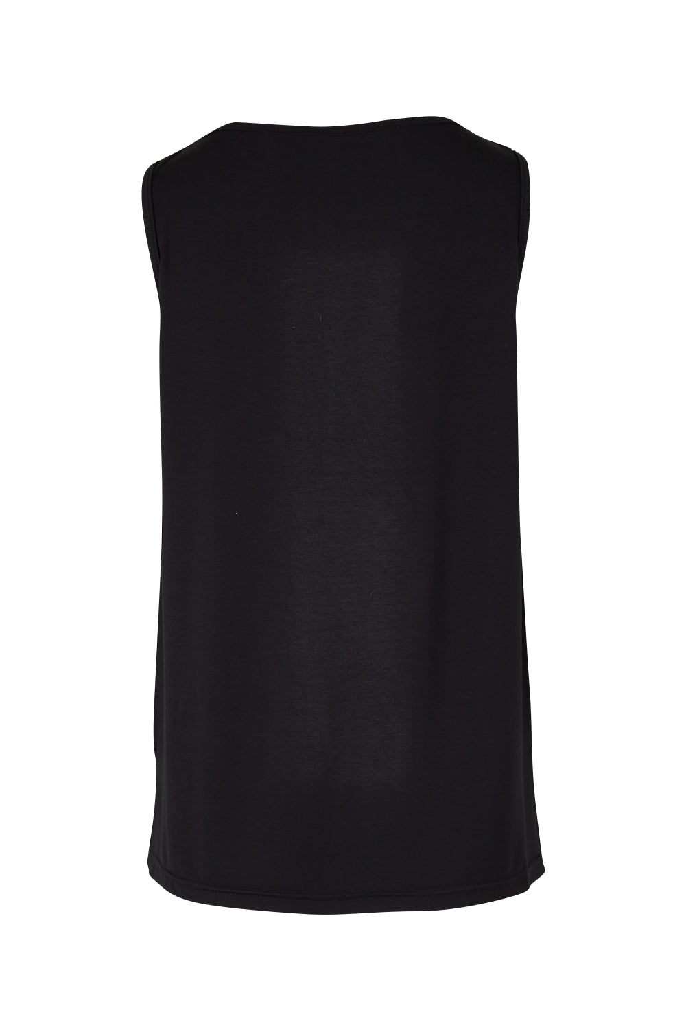 Product shot of the Belle Luxe Bamboo Tank in colour Black (Black), from the back