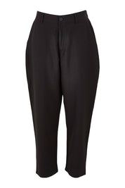 Product shot of the Belle Classic Tapered Pant in colour Black (Black), from the front