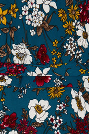 Preloved Belle Printed Faux Wrap Dress - Tealfleur