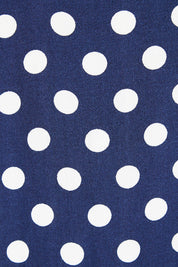 Product shot of the Belle V Neck Reversible Dress in colour Navywhite (Blue), detail