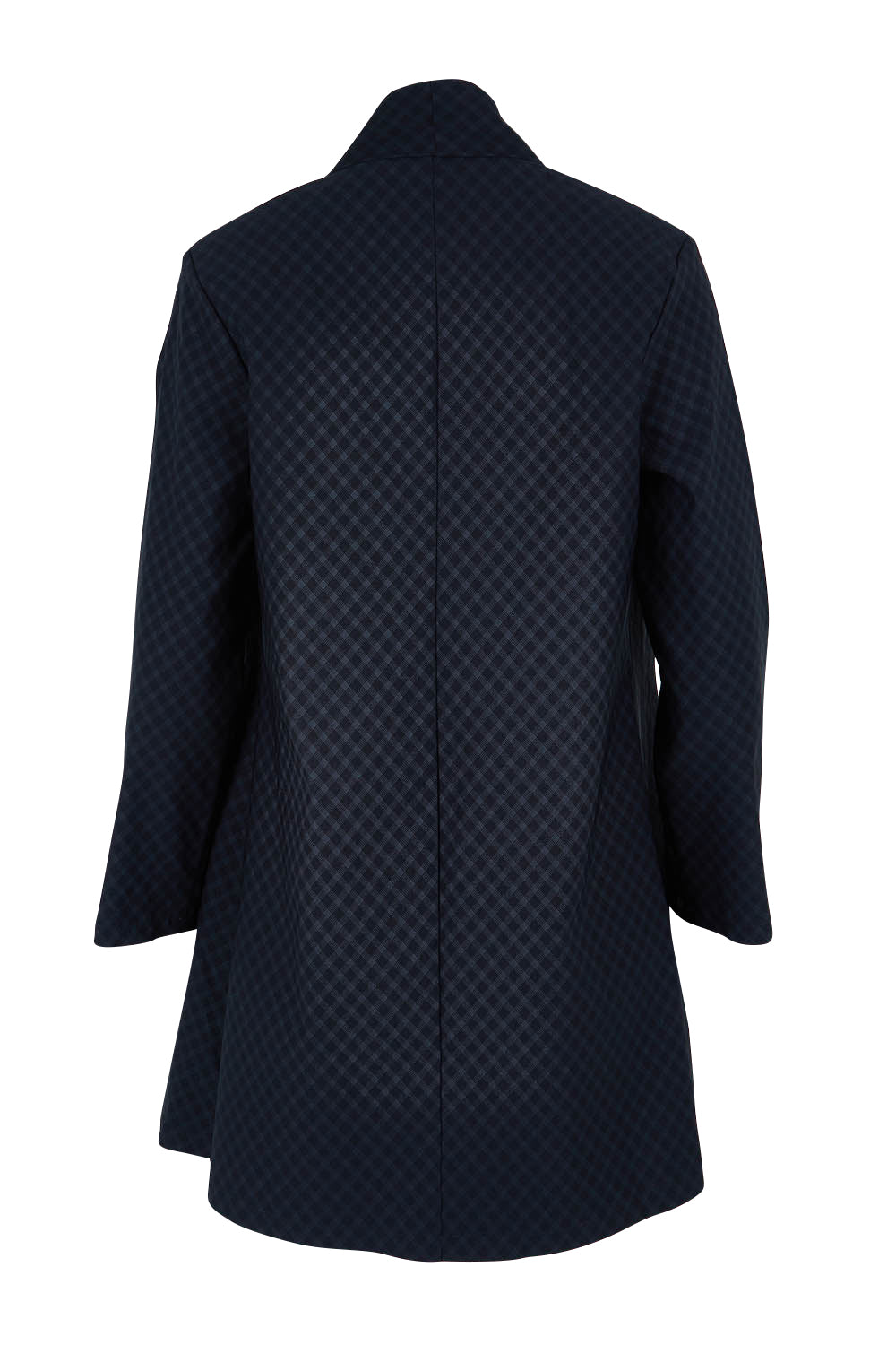 Product shot of the Belle Checked Jacket in colour Blackgrey (Black), from the back