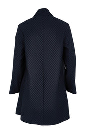 Product shot of the Belle Checked Jacket in colour Blackgrey (Black), from the back