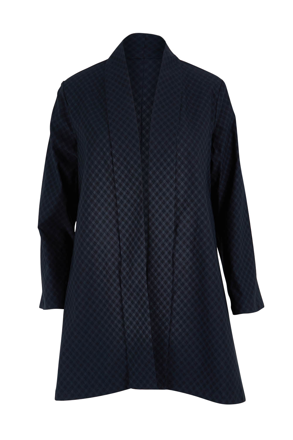 Product shot of the Belle Checked Jacket in colour Blackgrey (Black), from the front