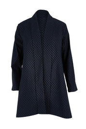 Product shot of the Belle Checked Jacket in colour Blackgrey (Black), from the front