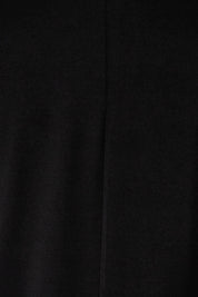 Product shot of the Belle 3/4 Sleeve Slip Dress in colour Black (Black), detail