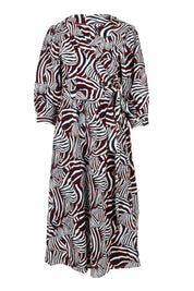 Preloved Belle Puff Sleeve Wrap Dress - Inkwine