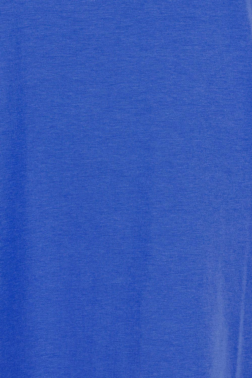 Product shot of the Belle Luxe Cotton Tank in colour Seablue (Blue), detail