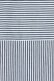 Product shot of the Belle Striped Cotton Shirtmaker Dress in colour Blackwhite (Black), detail