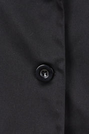 Product shot of the Belle Button Up Cotton Stretch  Blazer in colour Black (Black), detail