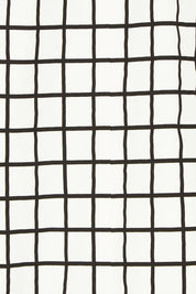 Product shot of the Belle Printed Cotton Blazer in colour Whiteblack (White), detail