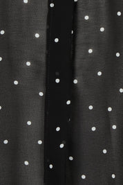 Product shot of the Belle Printed Full Sleeve Shirt in colour Blackwhite (Black), detail