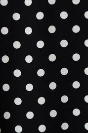 Product shot of the Belle Fluted A Line Dress With Pockets in colour Blackwhite (Black), detail