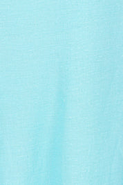 Product shot of the Belle Pull On Palazzo Pants With Pockets in colour Aqua (Blue), detail