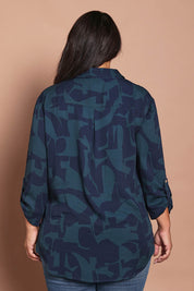 Belle Luxe Ecovero Printed Shirt – Bluelagoon