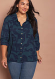 Belle Luxe Ecovero Printed Shirt – Bluelagoon