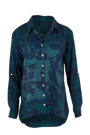 Belle Luxe Ecovero Printed Shirt – Bluelagoon