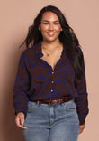Belle Luxe Ecovero Printed Shirt - Cobaltcoco
