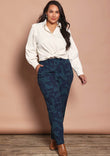 Belle Luxe Ecovero Printed Draped Pant – Bluelagoon