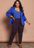 Belle Luxe Ecovero Printed Draped Pant - Cobaltcoco
