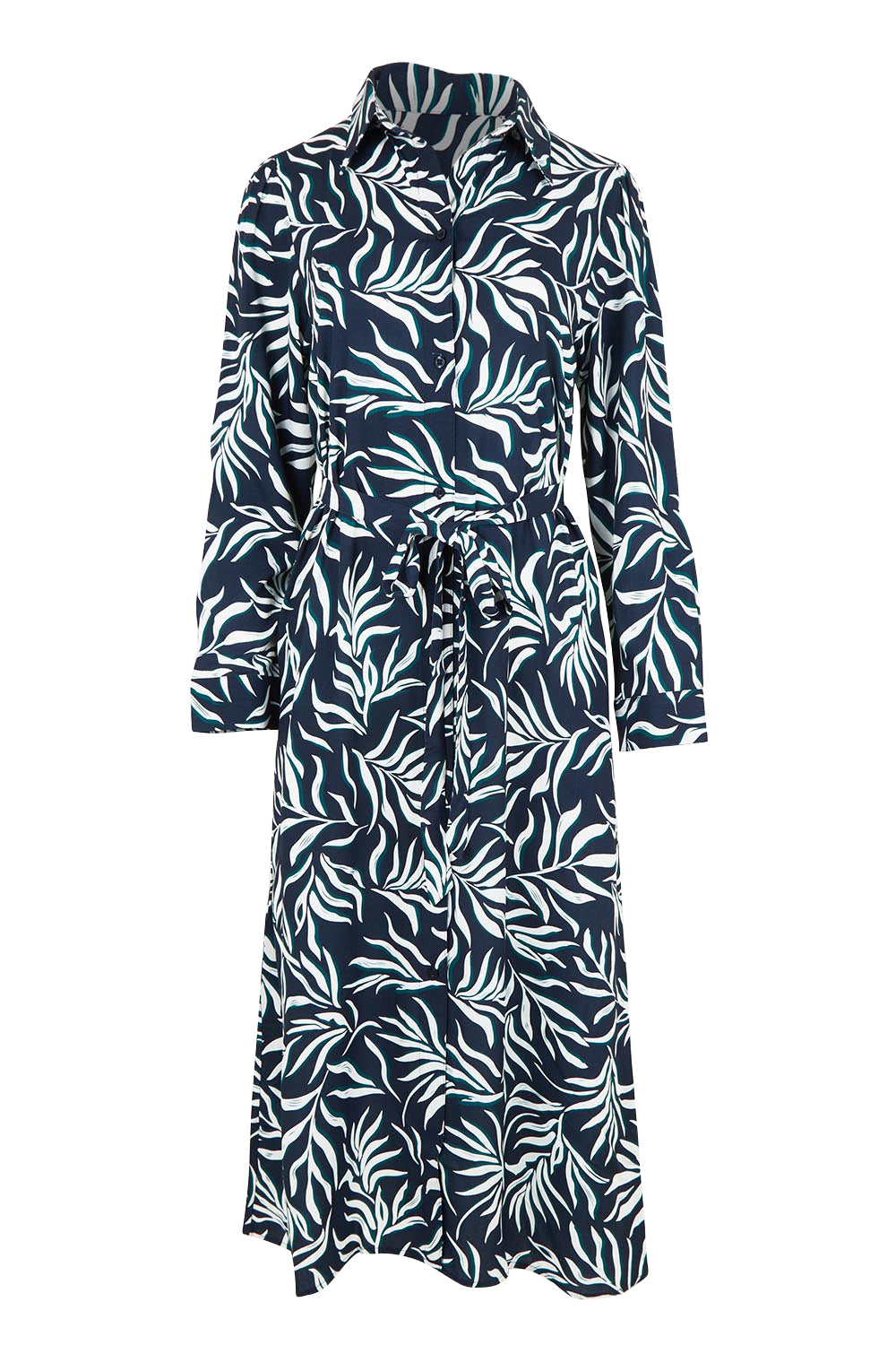 Belle Draped Shirtmaker A Line Dress – Abstract