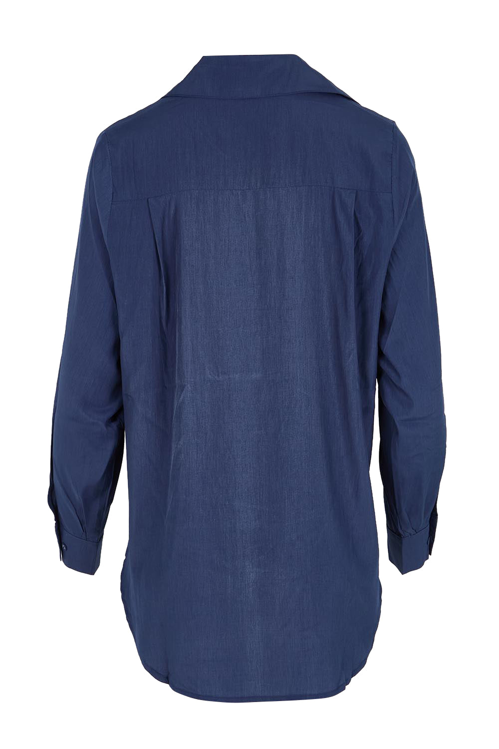 Product shot of the Belle Easy Wear Every Wear Blouse - Deep navy in colour Deep Navy, from the back