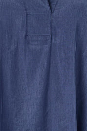 Product shot of the Belle Easy Wear Every Wear Blouse - Deep navy in colour Deep Navy, showing detail