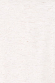 Product shot of the Belle Wear Anywhere Woven Linen Blend Tee  - Sand in colour Sand, showing detail
