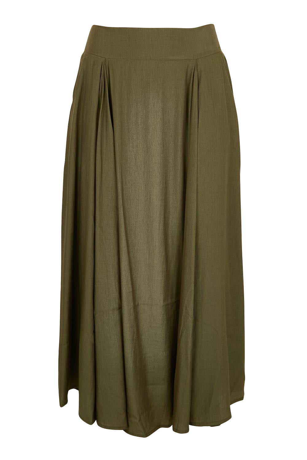 Product shot of the Belle Easy Wear Every Wear Skirt – Khaki in colour Khaki, from the front