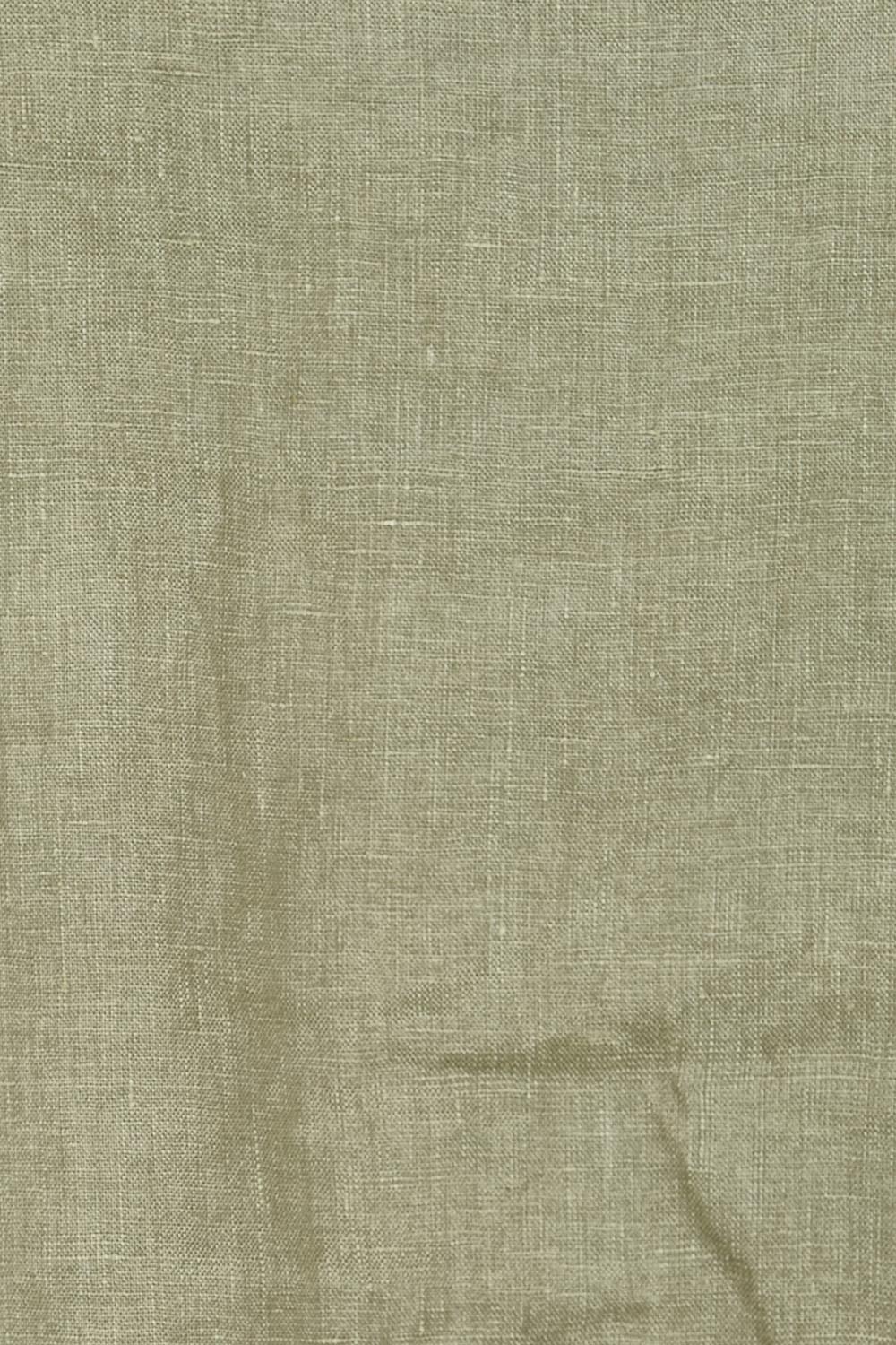 Product shot of the Belle Easy Wear Linen Dress With Pockets – Olive in colour Olive, showing detail