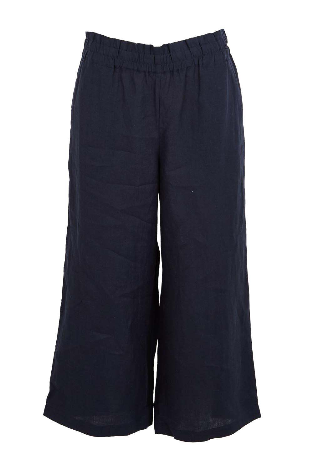 Product shot of the Belle Easy Wear Linen Pant – Navy in colour Navy, from the front