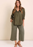 Belle Easy Wear Linen Pant – Olive