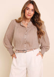 Belle Shirred Sleeve Shirt – Warmsand