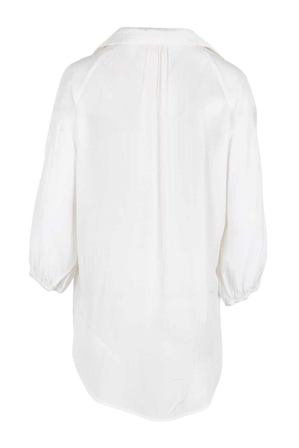 Product shot of the Belle Easy Wear Every Wear Shirt  - White in colour White, from the back