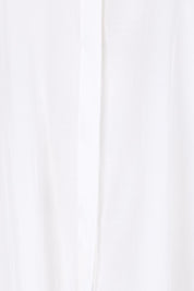 Product shot of the Belle Easy Wear Every Wear Shirt  - White in colour White, showing detail