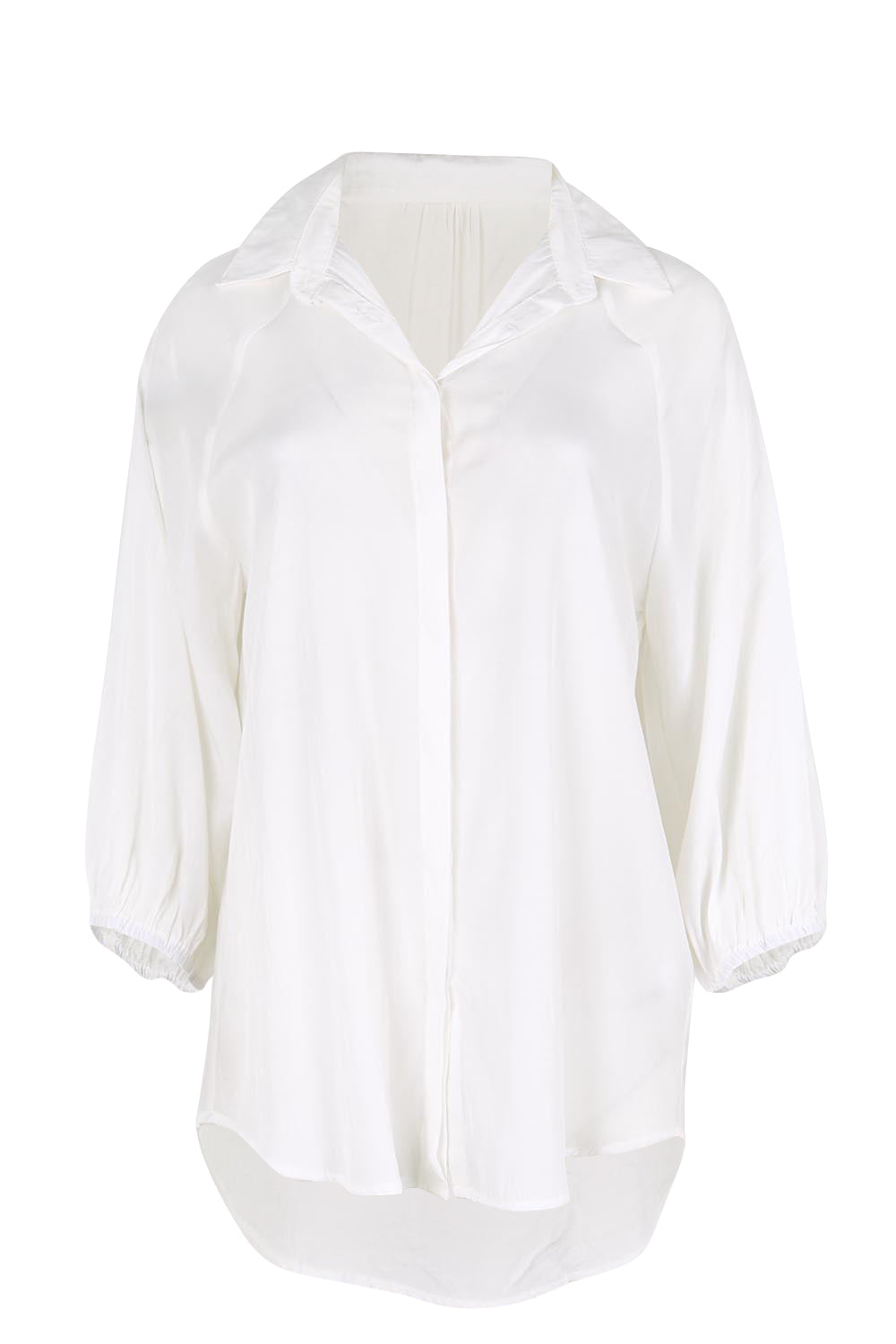 Product shot of the Belle Easy Wear Every Wear Shirt  - White in colour White, from the front