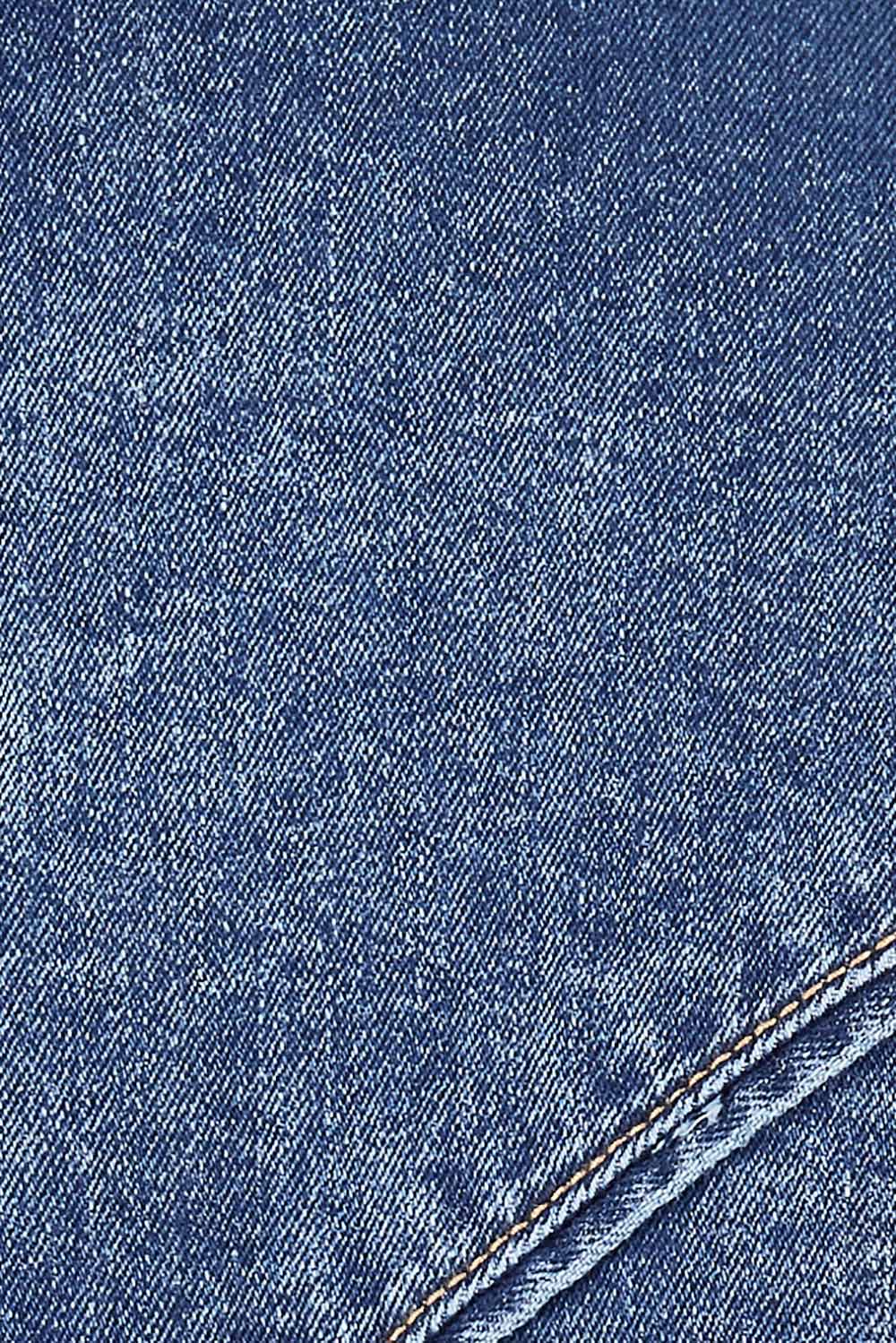 Product shot of the Attention To Me Denim Jacket in colour Denim (Blue), detail