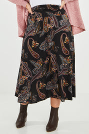 Preloved Chasing The Clouds Away Maxi Skirt - Blkpaisley