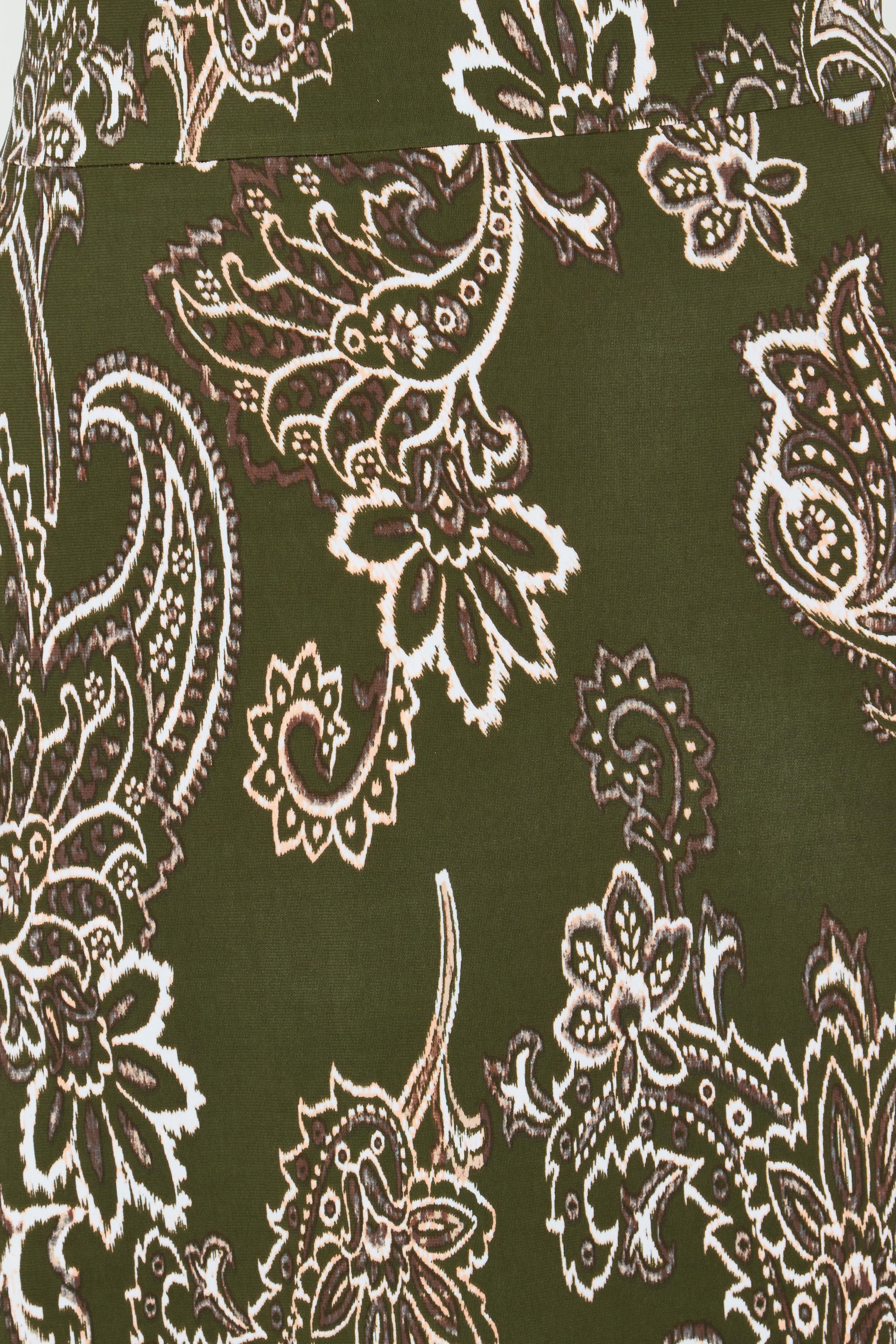 Product shot of the Life Is Beautiful Wrap Maxi Dress in colour Greenpais (Green), detail