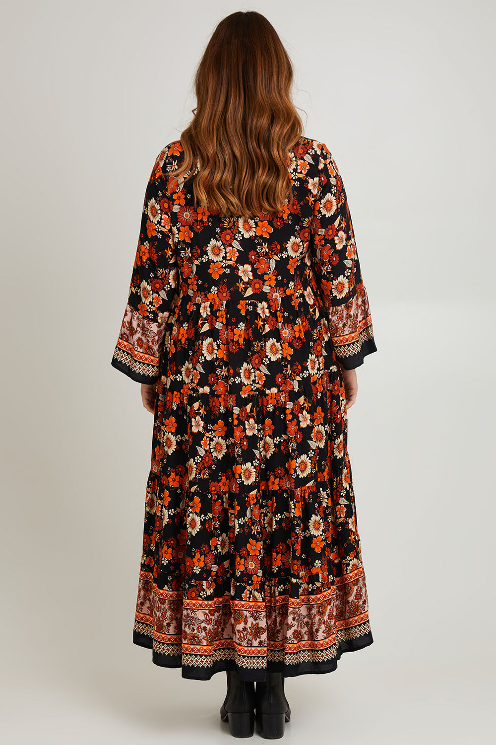 Preloved Its Easy Loving You Tiered Dress - Blkfleur